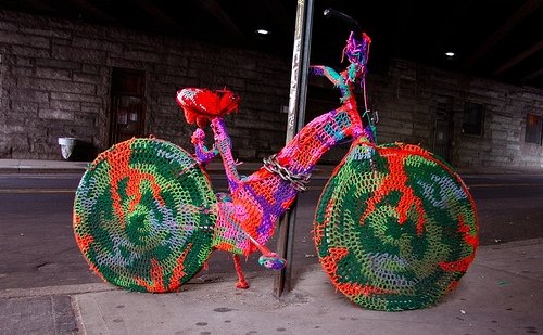 yarn bombing bike