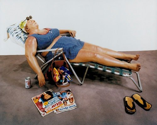 This is a perfect day for a Sunbather. Artist: Duane Hanson (American, 1928-1987)