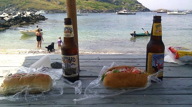 beer and lobster