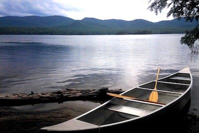 Canoe on Elk Lake