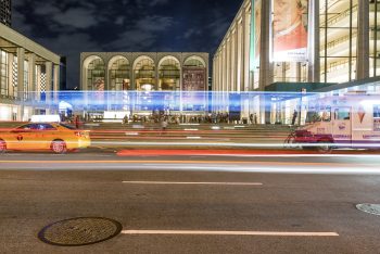 Lincoln Center Plaza at night