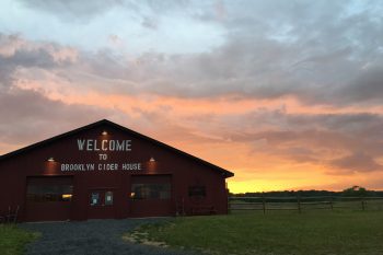 sunset at Twin Star Orchards