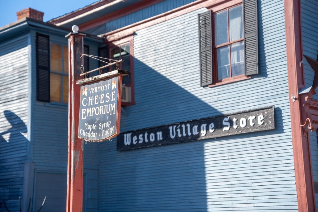 Weston Vermont Cheese Sign