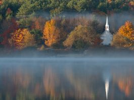 11 Best Small Towns in New England Church Steeple in Eaton New Hampshire