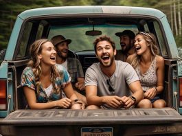 5 Rugged Road Trips from Boston Perfect for Your Truck” friends on a road trip near Boston