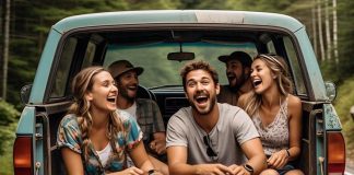 5 Rugged Road Trips from Boston Perfect for Your Truck” friends on a road trip near Boston