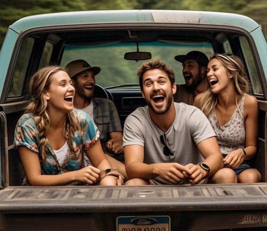 5 Rugged Road Trips from Boston Perfect for Your Truck” friends on a road trip near Boston