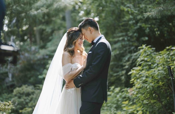 bride and groom in toronto weddingmoon casa loma