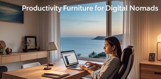 a digital nomad sitting on comfortable chair