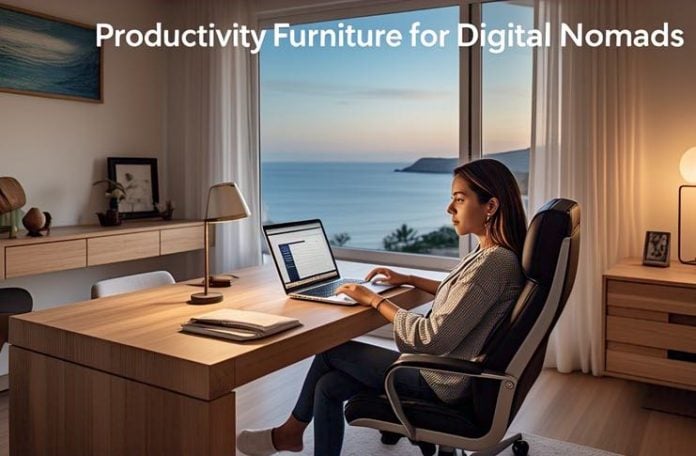 a digital nomad sitting on comfortable chair
