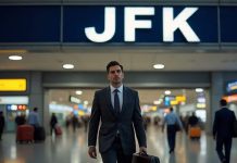 businessman on Corporate Trip to New York