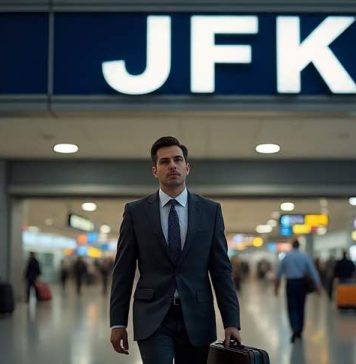 businessman on Corporate Trip to New York