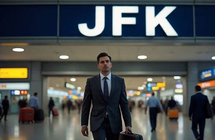 businessman on Corporate Trip to New York businessman on Corporate Trip to New York
