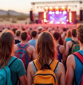 guys traveling to a concert festival
