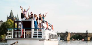 Boat party in prague