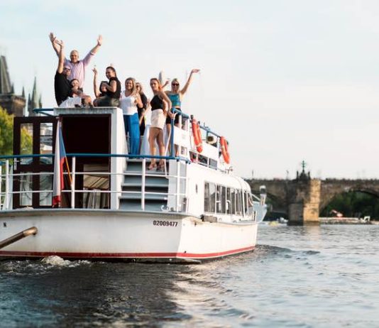 Boat party in prague