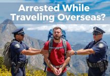 arrested while traveling overseas