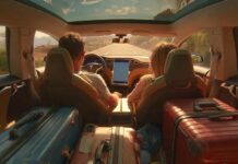 Autopilot on Vacation: The Hidden Risks of Using Tesla Self-Driving on Your Next Road Trip family in a tesla using autopilot on vacation
